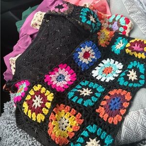 SHEIN Multicolor Crochet Crop Tops